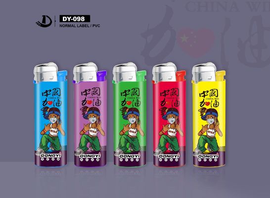 65°Cの加熱試験に合格した 厚い石膏ガスライター モデル NO. DY-098 5色