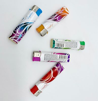 フリントガスの点灯器 オーダーメイドロゴ ろうそく タバコの点灯器 プラスチック製の炎 ガスの点灯器