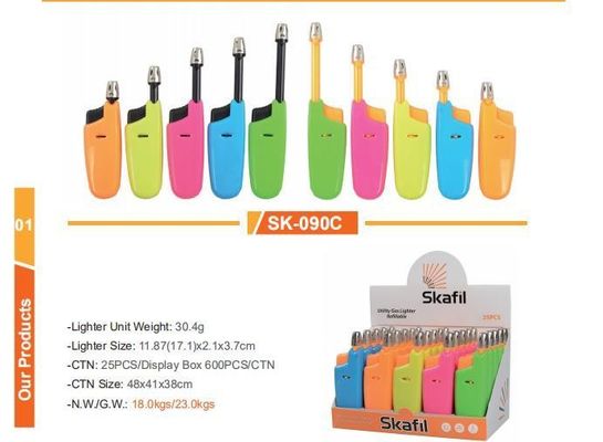 キッチンライター 再充電可能なキャンドル ブタンライター 5色 118.5mm 16kg/CTN Dy-B005