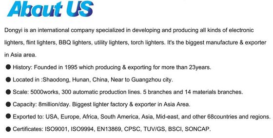 ISO9994 認証とEUR 標準 Dy-F001 とのDongyi 風防ガソリンライター