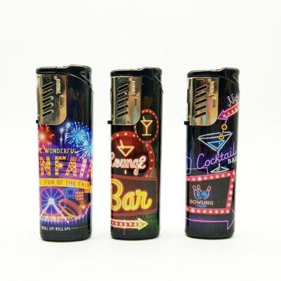 電話リングとジェットフラームデザインの便利なタバコの風止めタッチライター