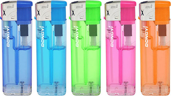 EU標準ISO 9994と顧客ロゴのファッション再充電可能なプラスチック電気点灯器