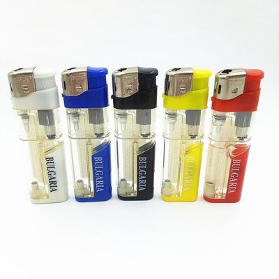 5色 白色 LEDランプ 柔らかい炎 電子点灯器 ガスの再充電可能なシガライター