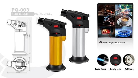 再充填可能なブタンガス BBQ タッチ シガラ点灯器 パンチカッター ポータブルとジェットフラーム